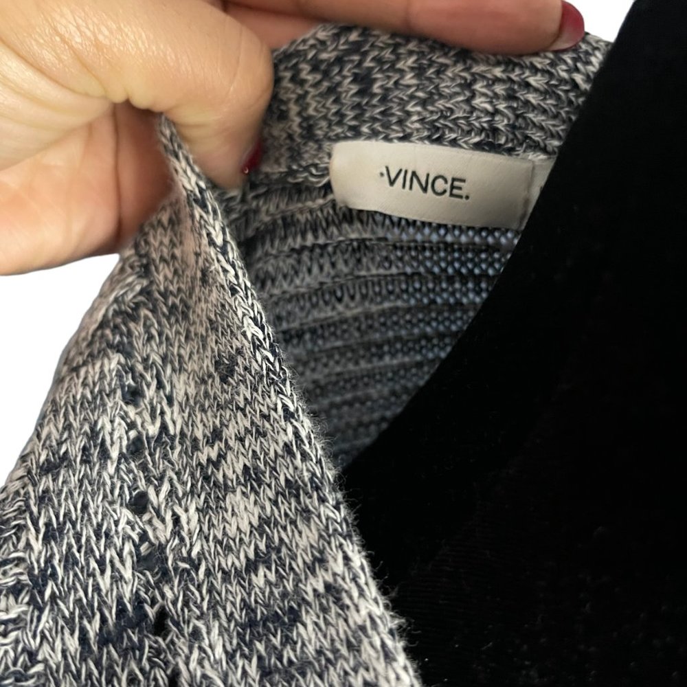 Vince Knit Cardigan XS Gray Longline Lightweight Spring Soft Gray Costal‎ - Picture 3 of 9